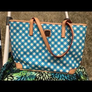 Dooney & Bourke Charleston Blue (Gingham) Shopper